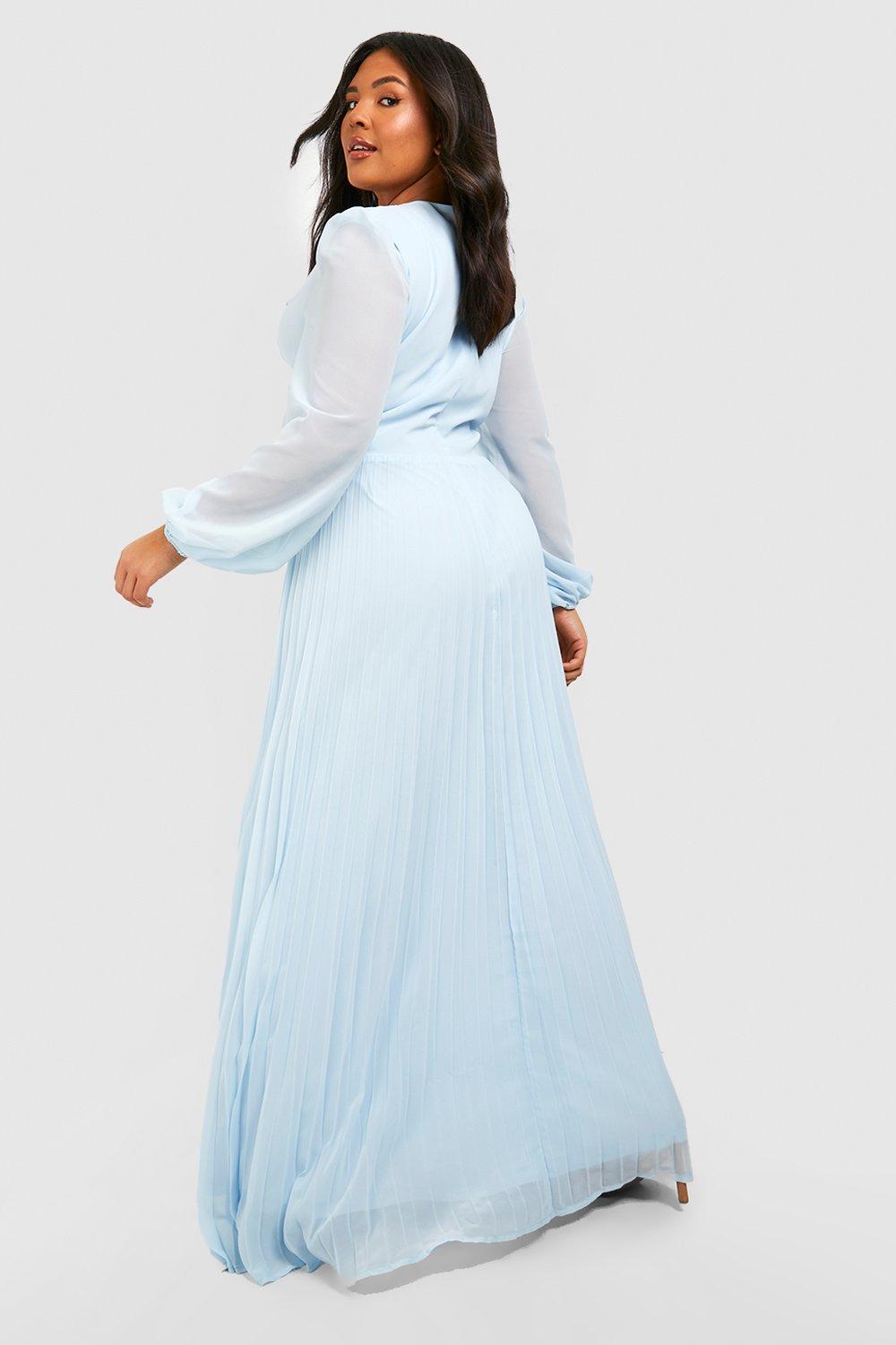 Plus Chiffon Twist Front Maxi Dress